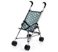 Bayer Design 30558AA Doll pushchair, umbrella stroller, integrated safety belt, double wheels, foldable, metal