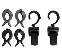 Buggy Muslin Clips & Pram Hooks for Bags, Pram Accessories Set for Baby, Toddlers- Pack of 4 Pram Clips & 2 Hooks Suitable for Pushchair, Strollers, Prams from Tedibee