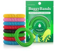 BuggyBands 36 Pack Mosquito Repellent Bracelets, DEET-Free Waterproof Bands, Individually Wrapped