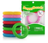 BuggyBands 36 Pack Mosquito Repellent Bracelets, DEET-Free Waterproof Bands, Individually Wrapped