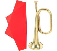 Bugle for Beginners and Musicians, Golden Copper Alloy Brass Instrument for Training, Ensembles, and Decor