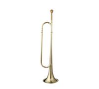 ＡＷＨＡＯ Bugle Scouting Trumpet Bugle Musical Instrument Professional Blow Trumpet for Cavalry Orchestra Stage Performances for Children, gold Bb 7C