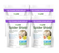 BugMD Spider Shield Repellent Pouches (4 Pack, 16 Pouches) Plant-Based Indoor & Outdoor Spider Repellent | Safe for Pets & Family | Natural Citronella, Rosemary & Lemongrass Oils