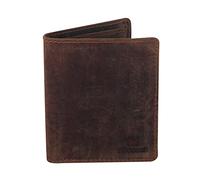 BUGOSHE Hunter Men's Leather Wallet Slim Elegant Handmade with Small Pull Trap and RFID Blocking, Brown, Bifold Wallet, Brown, Bifold Wallet, brown, Bifold Wallet