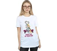 Bugs And Lola Valentine´s Cuddle Cotton Boyfriend T-Shirt Looney Tunes White M