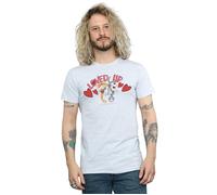 Bugs Bunny And Lola Valentine´s Day Loved Up T-Shirt Looney Tunes Grey L