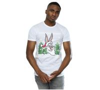 Bugs Bunny Christmas Fair Isle T-Shirt Looney Tunes White L