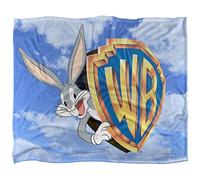 Bugs Bunny Wb Vault Logo Silky Touch Super Soft Throw Blanket 152 X 127 cm, White