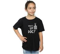 Bugs Bunny What´s Up Doc Stripes Cotton T-Shirt Looney Tunes Black 12-13 Years