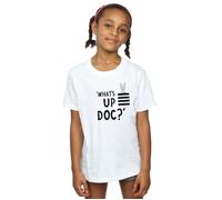 Bugs Bunny What´s Up Doc Stripes Cotton T-Shirt Looney Tunes White 7-8 Years