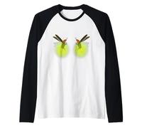 Bugs Insects Entomology Beetle Two Lightning Bugs Raglan Baseball Tee