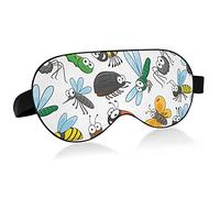 Bugs Insects Funny Cartoon Bird Eye Fabric Sleep Mask, Blindfold, Super Smooth Eye Mask