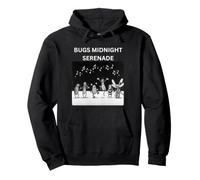 BUGS MIDNIGHT SERENADE Funny Musical Insect Design For Kids Pullover Hoodie