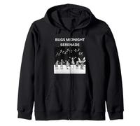 BUGS MIDNIGHT SERENADE Funny Musical Insect Design For Kids Zip Hoodie