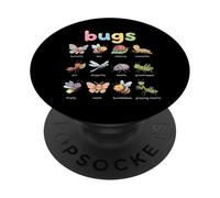 Bugs Names Kids Learning Chart Cute Insects Children PopSockets Adhesive PopGrip
