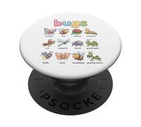 Bugs Names Kids Learning Chart Cute Insects Children PopSockets Adhesive PopGrip