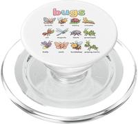 Bugs Names Kids Learning Chart Cute Insects Children PopSockets PopGrip for MagSafe