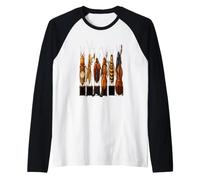 Bugs Summer Night Tunes Funny Musical Insect Design for Kids Raglan Baseball Tee