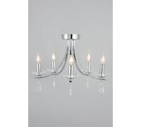Bugsy Flush Ceiling Light BHS Lighting Metallic Silver One Size