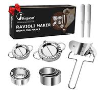 Bugucat Dough Press Set, 11 Pieces, Stainless Steel Dumpling Maker, Dumpling Maker, Tortellini Mould, Maul Pockets, Ravioli Wrapper Cutters, Dumplings, Stamps, Dumplings Maker, DIY Pastry Tool