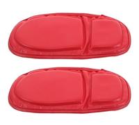 BUGUUYO 1 Pair Red Kickboxing Foot Guards Protection, Martial Arts Sparring Shin Guards for Taekwondo, MMA, Karate Training and Personal Sparring