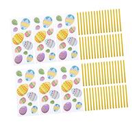 BUGUUYO 1 Set 300 Pcs Colorful Egg Candy Bag Plates for Fruits Bunny Goodie Bags Small Cellophane Bags Packing Bags Easter Favor Bags Easter Baskets Stuffers Rabbit Opp Wrapping Paper