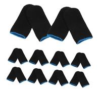 BUGUUYO 10 Pairs Gaming Finger Sleeves Touch Screen Finger Covers Sweat-resistant Non-slip Carbon Fiber for Mobile Phone Game Players Black Blue