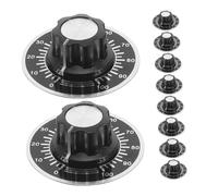 BUGUUYO 10 Sets Inner Hole Potentiometer Control Knobs for Guitar Volume Tone Adjustment High-precision Insulated Dial Replacement Parts for Audio Systems and Industrial Panels