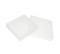 BUGUUYO 100-well Cryogenic Tube Storage Box 1.5ml 1.8ml 2ml Microcentrifuge Freezing Vial Rack Polycarbonate Cryovial Container for Laboratory Sample Preservation