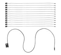 BUGUUYO 1000Pcs Black Polyester Clothing Tag Strings with Strong Loop Fastener, Snap Lock Pin Ties for Garments, Shoes, Luggage, and Crafts - 30Cm Length, Label Tag String for Display and