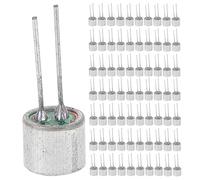 BUGUUYO 100pcs 6x5mm Electret Microphone Pickup - Copper Electret Condenser Mic with 2 Pins - Full Directional Cylindrical Insert Mic Elements for Recording Devices