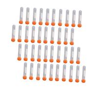 BUGUUYO 100pcs Analysis Tubes with Screw Caps High Transparency PE Laboratory Tubes for Biochemistry Molecular Biology School Lab Supplies and Scientific Experiments Random Color