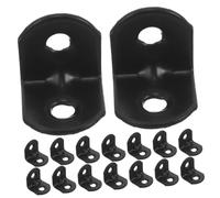 BUGUUYO 100pcs Black Iron Corner Brace Heavy Duty Metal Shelf Supports for Wall Shelves and Closets Fit for Various Thicknesses and Depths