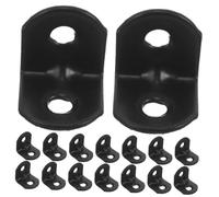 BUGUUYO 100pcs Black Metal Brackets for Wood Shelves Heavy Duty Right Angle Corner Braces for Strong Shelf Support and Reinforcement Easy Install for Home Office Organization