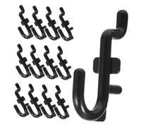 BUGUUYO 100pcs Heavy Duty Plastic Pegboard Hangers for Garage Workshop Kitchen Tool Organizer Wall Mount Peg Board Accessories Hook for Drill Hammer Storage