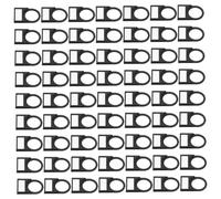 BUGUUYO 100pcs Plastic Push Button Switch Notice Board with Buckle Mounting Weatherproof Electrical Indicator Sign Tags for Switch Boxes Clear Labeling for Indoor Outdoor Use Black