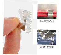 BUGUUYO 100pcs Stainless Steel Solar Cable Clips Photovoltaic Wire Clamps for Grounding Cable Fixing Easy Install for Solar Panel Frame Management