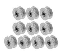 BUGUUYO 10PCS 3D Printer Timing Belt Pulley 2GT Aluminum Alloy 20 Teeth H-Type Idler Pulley 3mm Bore for 6mm Belt CNC Automation Drive