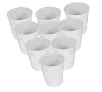 BUGUUYO 10pcs Ceramic Tea Cups with Paper Cup Design Stylish Drinking Mugs for Water Coffee and Tea for Daily Use