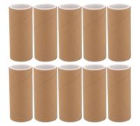 BUGUUYO 10pcs Coin Wrapper Tube Khaki Paper Plastic Reusable Storage Tube