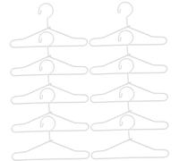 BUGUUYO 10pcs Mini Coat Hangers Doll Clothes Organizer Metal Dress Hanger Fairy House Accessory Tidy up Your Dollhouse