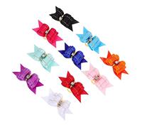 BUGUUYO 10pcs Pet Bow Hair Tie Accessories Adorable Grooming Ropes for Dogs Keep Hairstyles Place Suitable for All Breeds for Any Occasion Random Style