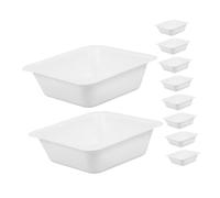 BUGUUYO 10pcs Square Plastic Weighing Dishes for Laboratory Use Stable Precision Weigh Boats for Chemistry Sample Measurement Easy-clean Small Trays for Medical and Research Applications