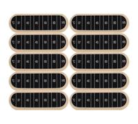 BUGUUYO 10pcs Stick-on Temperature Indicator Strips for Mason Jars Fermentation Brewing Wine Making - Adhesive Black Thermometer Stickers for Water Tank, Fish Tank, and Fermenter