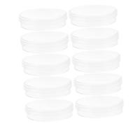 BUGUUYO 10Pcs Transparent Culture Dishes with Lids Clear Round Lab Plates for Biological Research Chemistry Experiments School Teaching Lightweight and Portable Petri Holder