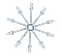 BUGUUYO 10pcs Truck Brake Tire Cooling Water Nozzle Sprayer Tips for Wheel Hub Rapid Temperature Reduction High-Pressure Resistant Metal Washer Nozzle for Commercial Truck Accessories