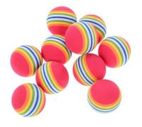 BUGUUYO 10pcs Vibrant Rainbow Ball Floating Toys for Kitten Dog Cat Eva Material Bath Toy Interactive Fun Random Color