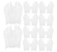 BUGUUYO 12pairs Cotton Gloves for Working Moisturizing Overnight Fingerless Gloves for Adults Soft and Comfortable White Cotton for Hand Care and Various Activities