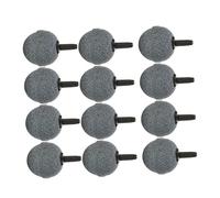BUGUUYO 12pcs 20x20mm Round Aquarium Airstones for Fish Tank Bubble Diffuser High Dissolved Oxygen Rate