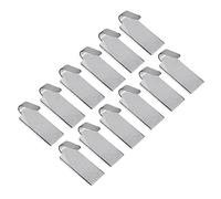 BUGUUYO 12pcs Adhesive Stainless Steel Towel Hooks for Easy Wall Mounting Kitchen and Bathroom Strong Hold No Drilling Required Versatile Use for Towels Clothes and Accessories